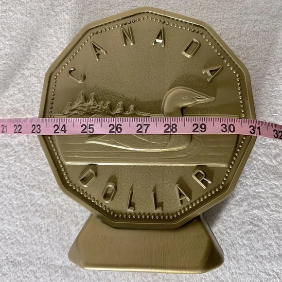 Vintage Playtoy Industries Plastic Loonie Coin Bank Piggy Bank - Picture 7 of 8
